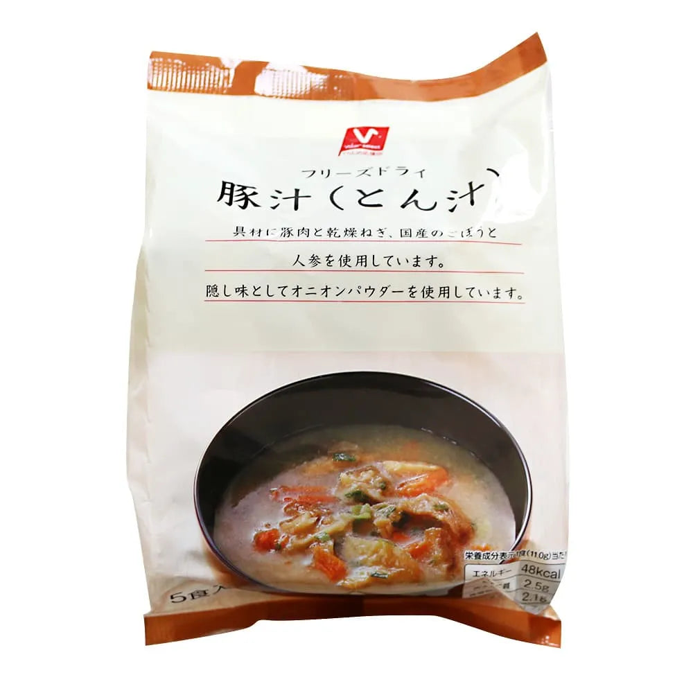 Miso Soup Freeze-Dried - "Tonjiru" pork miso soup 5serving