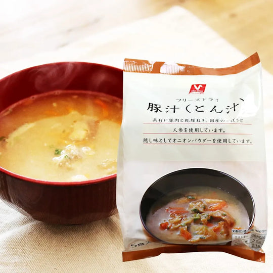 Miso Soup Freeze-Dried - "Tonjiru" pork miso soup 5serving