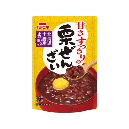 Zenzai Azuki Red Bean Soup Dessert with Chestnut