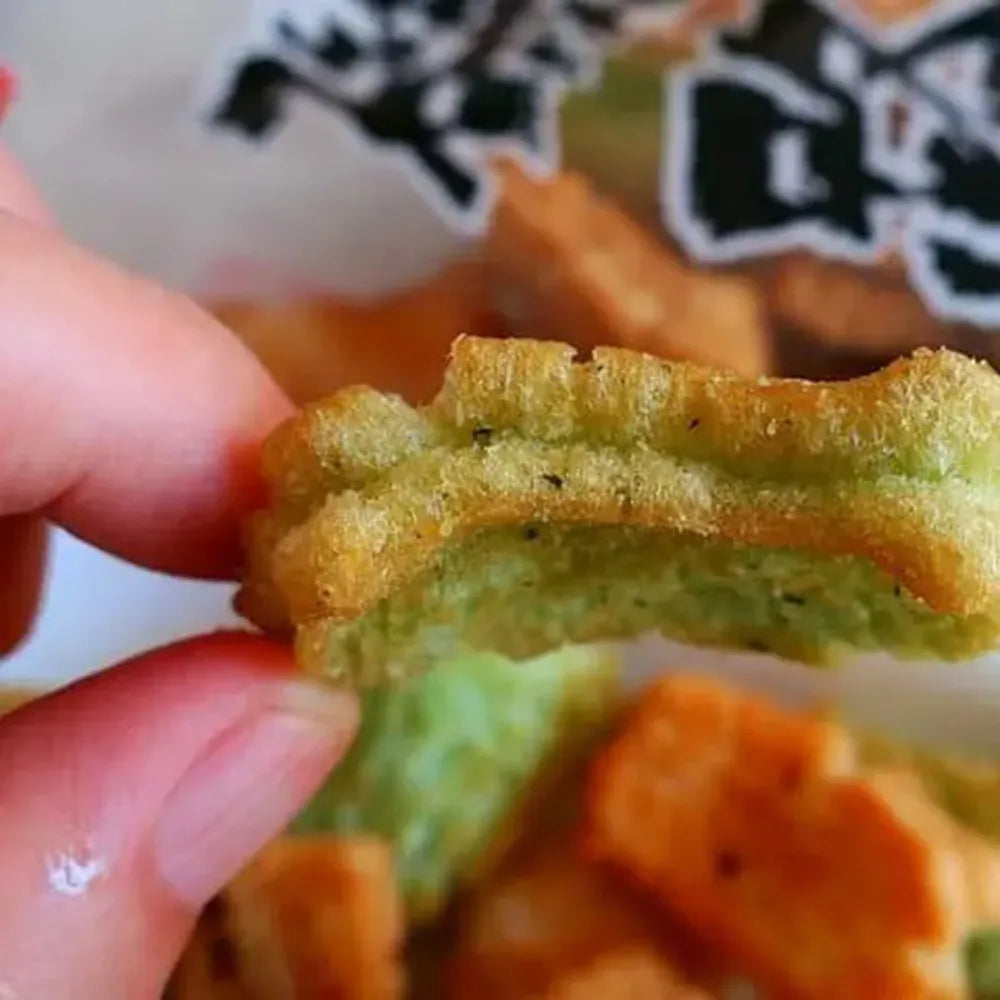 Okaki "Isoji" Mochi cut thin, dried, and baked or fried