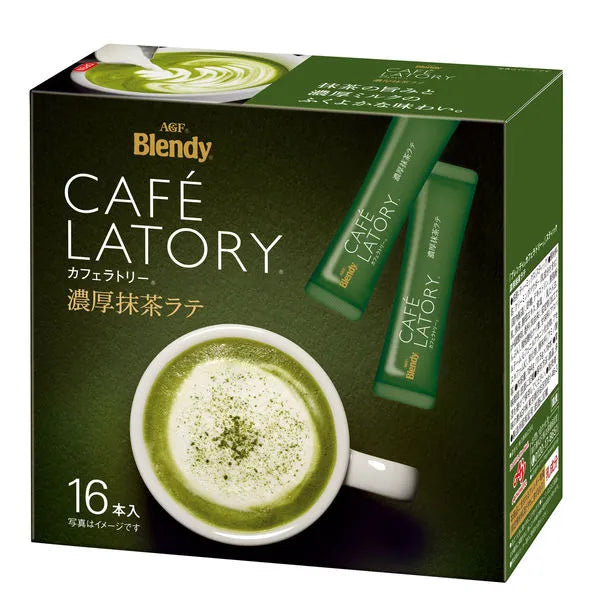 AJI-NO-MOTO AGF Blendy Cafe Latte - Thick Matcha Latte - 1 box (contains 16)