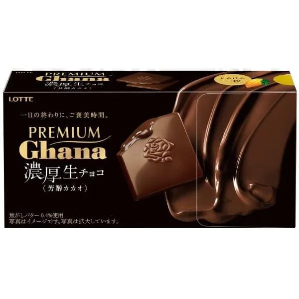 Lotte Premium Ghana Rich Raw Chocolate Mellow Cacao 12 pieces