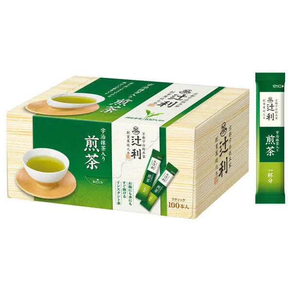 Tsujiri Instant Sencha <with Uji Matcha> 1 box (100 pieces)