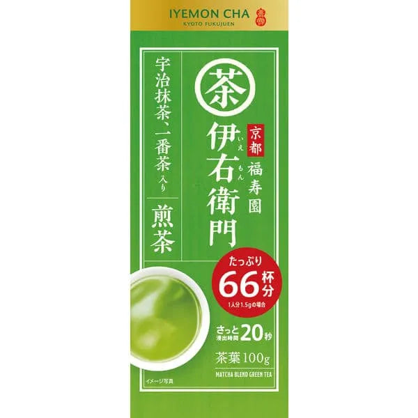 Uji-no-Tsuyu Seicha iemon Sencha with Matcha 1 set (100g)