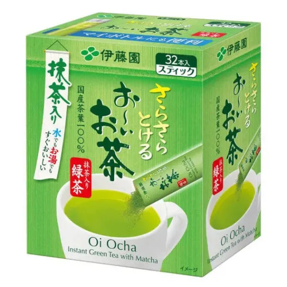 [Stick] Itoen Oi Ocha Grüntee-Pulver mit Matcha 1 Box (32 Sticks)