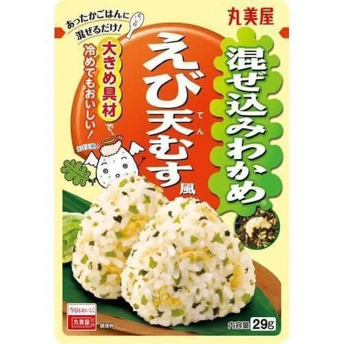 Wakame Wakame mescolato con gamberetti Tenmusu Style 29g in un sacchetto