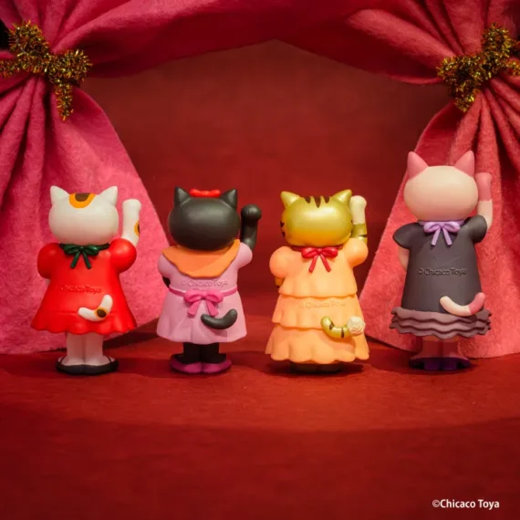 Chicaco Toya Maneki Maneki Maneko雕像系列 - 幸運貓風格的藝術玩具