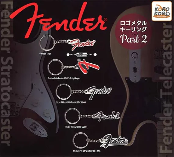 Fender Logo Metalen Sleutelhanger Deel 2 – Muziekverzamelaccessoire