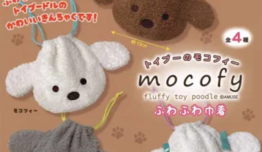 Flauschiger Zwergpudel-Moco-Kordelzugbeutel